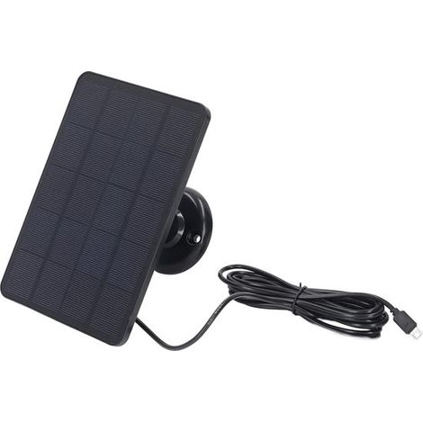 Solar-Akkuladegerät – Solar-Kameraladegerät – Stromversorgung für Outdoor-Geräte – Hohe Effizienz (4 W) – 20 x 13 x 7 cm – Schwarz (1/5)