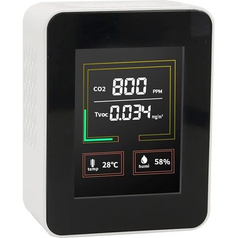 Kohlendioxid-Tester, tragbarer Luftfeuchtigkeits- und Temperaturmesser