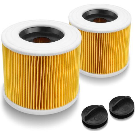 BUNTHAUS Lot de 2 filtre à aspirateur pour karcher WD series WD2 WD3 WD3P A2004 MV2 MV3 filtres à cartouche, Filtre de rechange pour Kärcher aspirateurs humides et secs 6414 5520/64145520 (1/5)
