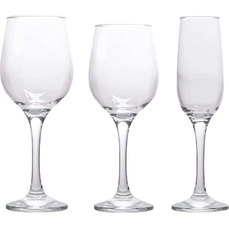 Lot de 12 verres à vin rouge/blanc/champagne (1/2)