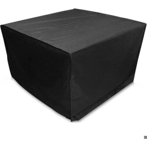 Housse De Table Extérieure - Polyester Imperméable - Pour Salon De Jardin Carré - 90 x 90 x 90 cm - Noir (1/4)