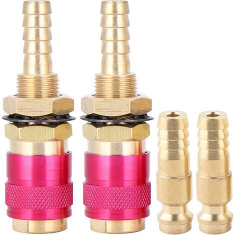 2 Pack 8mm Water Cooled Torch Connector Quick Release for Welding Machine (Red) (1/5)