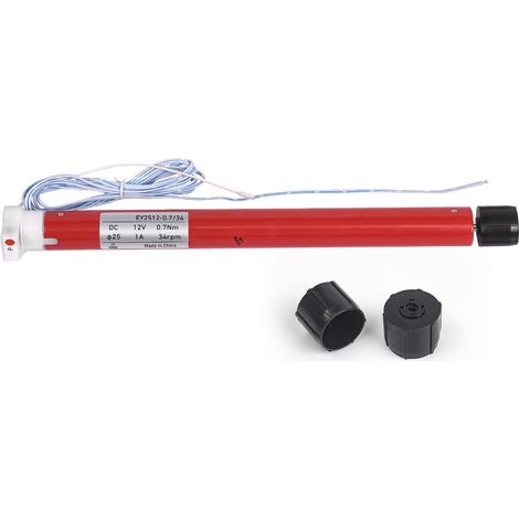 Moteur de rechange électrique pour stores et stores de véhicule récréatif de 30 mm – Tube d'ombrage 12 V avec télécommande, alimentation avec alimentation CC 12 V 2 A (1/5)