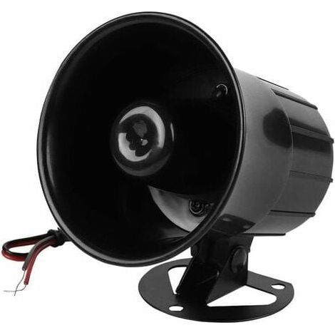 2 pièces Sirène, 110 dB, Alimentation 12 V CC, Boîtier ABS, Extérieur (1/5)