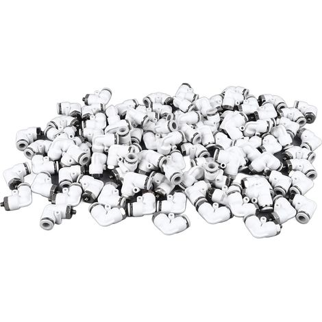 100 raccords pneumatiques droits à dégagement rapide pour tubes et tuyaux (1/5)