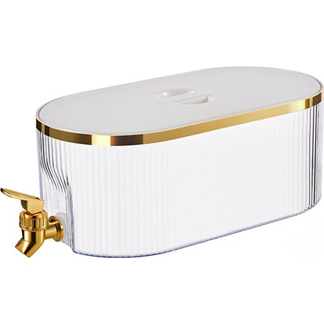 Robinet de cuisine résistant à la chaleur, grande capacité, pot à eau froid anti-poussière pour maison, blanc (1/5)
