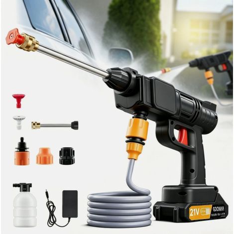 FLITI 600PSI Cordless Portable High Pressure Washer with 48V Battery, Black