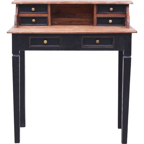 Maison Exclusive - Scrivania con Cassetti 90x50x101 cm in Legno Massello di Mogano (1/5)