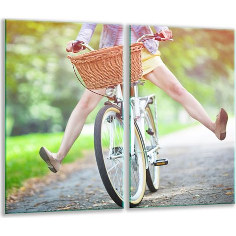 Schneidebrett aus Glas, 2x 30x52 Fahrrad (1/5)