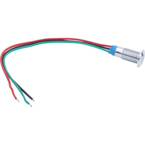 Vente de quatre lots ensemble, voyants/clignotants LED bicolores étanches en métal de 8 mm, cathode commune, 110-220 V rouge/vert. (1/5)