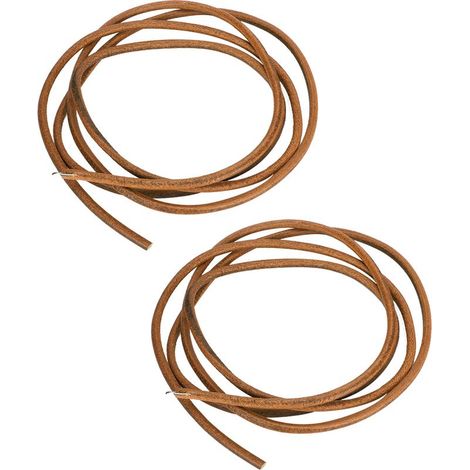 Set aus 2 Nähmaschinenriemen aus Rindsleder, robuste Einhängeteile für das Fußpedal, braunes Zubehör (1/5)