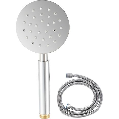 Pommeau de douche haute pression G1/2 pouce, rond, pour salle de bain, avec flexible, jet puissant, usage domestique (1/5)