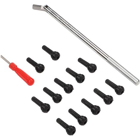 Kit de 14 outils d'installation de valves de pneus à tête unique pour camping-cars, vélos, voitures électriques et SUV (1/5)