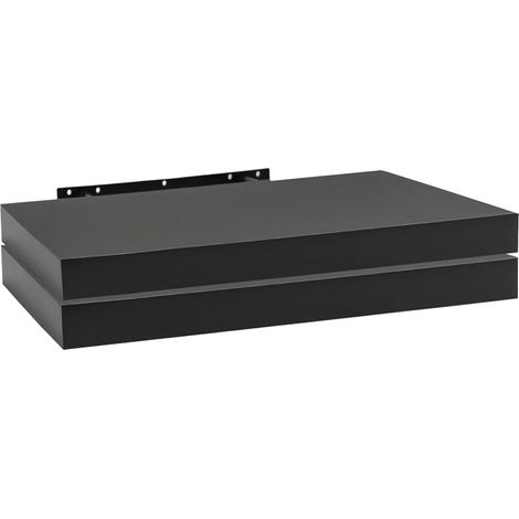 WOLTU 2x Floating Shelf Storage Display Unit Wall Mounted bookcases Unit Black 80 cm