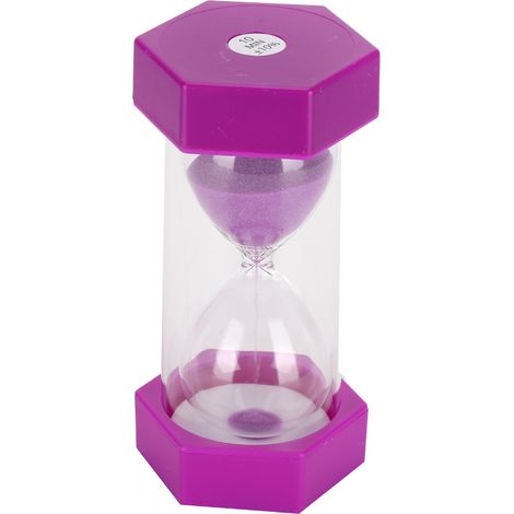 Sablier portable pour enfants, minuteur de sable de 10 minutes (violet) pour maison, bureau, cadeau horloge à sable (1/5)