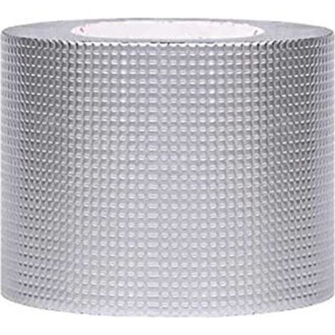 Ruban adhésif - Ruban imperméable extrêmement collant et durable - Bouchon de fuite efficace - Dimension : 5cm x 5m - Couleur argent - Auto-adhésif