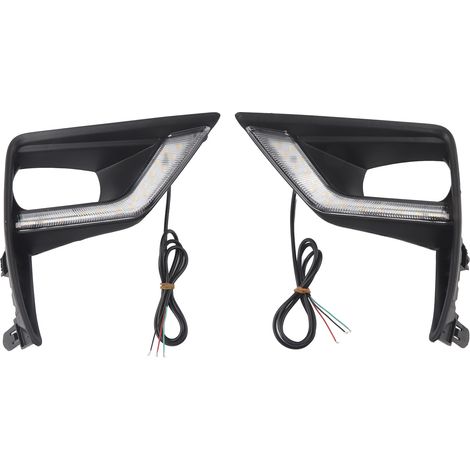 2 pcs Feux de Jour LED Anti-brouillard Jaune Blanc 2 Couleurs Compatible Toyota Land Cruiser Prado 2018-2019 (1/5)