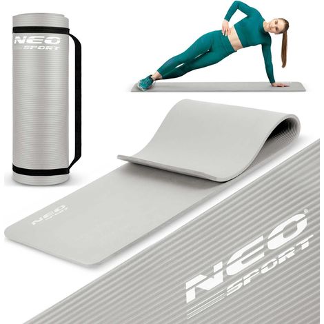 Trainingsmatte neo sport 183 x 60 cm - grau