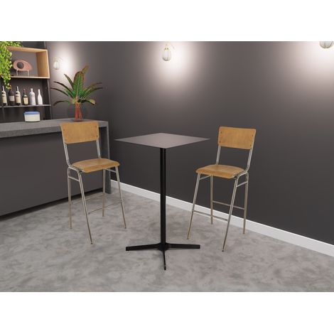 Tabouret de bistrot métal et bois Angelus (1/5)