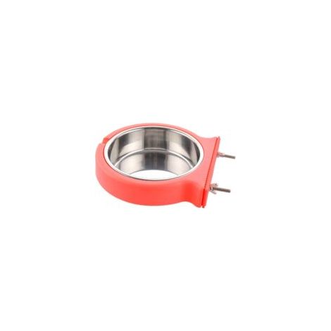 Hundebox mit herausnehmbarem Edelstahlnapf, Hängenapf, kleine Größe. - Crezuo