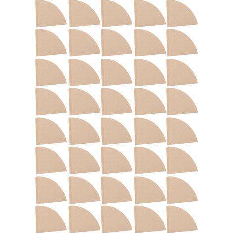 40 filtres à café en papier, 1 ou 2 tasses, jetables, naturels, non blanchis, pour la préparation du café (1/5)