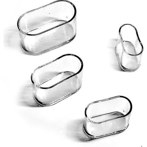 16 embouts ovales pour pieds de table et de chaise : revêtement en caoutchouc flexible et résistant aux rayures (40 x 20 mm) (1/4)