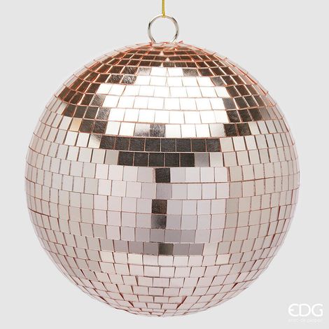 EDG Enzo De Gasperi Addobbo Natale Palla Specchio D 20 Cm Rose Gold 1 Pz