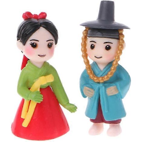 Koreanische Liebespaare Miniaturfigur Heimdekoration Puppe Garten Fee Bonsai Ornament romantische Statuette.