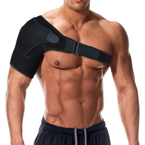 Bandage d'épaule ajustable pour hommes et femmes - Support d'épaule en néoprène - Convient aux deux épaules - Soulage les douleurs à l'épaule (1/5)