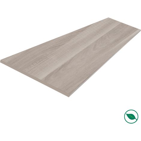 Forestea – Tablette bois mélaminée silex 2500 x 500 x 18 mm – Label PEFC 75% pour gestion durable – Chants non revêtus sur la largeur