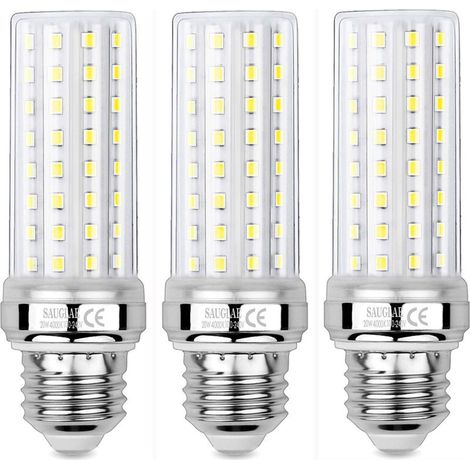3 Pièces Ampoules de Maïs LED 20W, Équivalent 150W Ampoule Incandescente, 2300LM, 4000K Blanc Neutre, Ampoules à E27 Vis Edison (1/5)