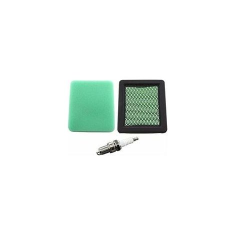 Filtre à air avec préfiltre et bougie d'allumage pour tondeuses Honda HRG415, HRG465, HRX426, HRX476, HRX537, HRB425, IZY – Remplace 17211ZL8023