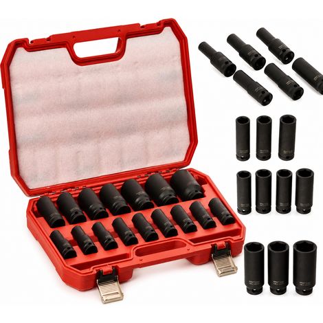 VASOS DE IMPACTO 1/2" 10-32 mm 16 uds. KD11749 (1/5)