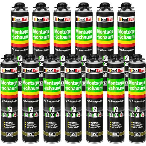 Bauschaum Pistolenschaum Montageschaum PU Schaum 13 x 750 ml Fensterschaum (1/5)
