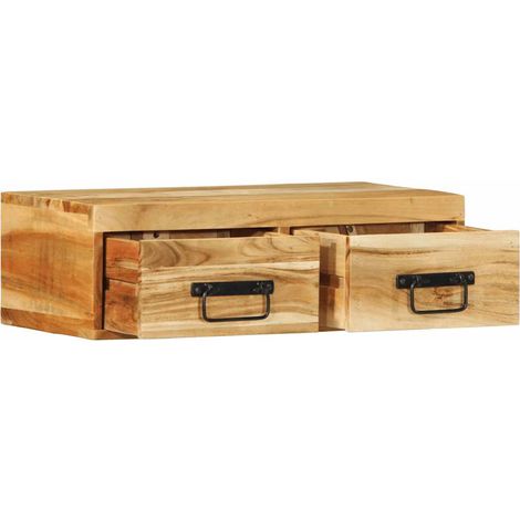 Maison Exclusive - Mobile TV a Parete 60x30x19 cm in Legno Massello di Acacia (1/5)