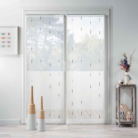 Paire de Voilages "Chenilla" 70x240cm Gris (1/3)