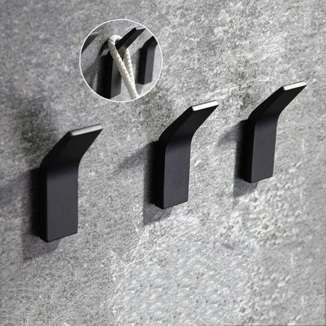 Pieces Adhesive Hook Bathroom Wall Hook, Anti-rust and Waterproof Towel Holder with Adhesive for Bathrobe, Coat, Towel, Keys, Bags, Home (1/5)