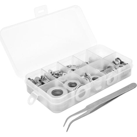 Packung mit 684 Unterlegscheiben aus Edelstahl 304, Sortiment an Ersatzschrauben für Reparatur und Wartung (1/5)