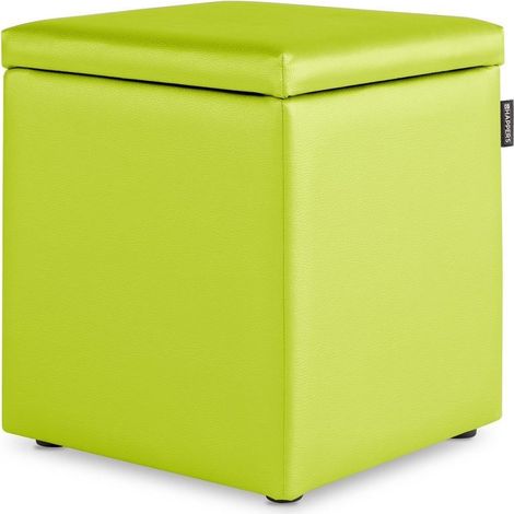 Puff Cubo Arcón Polipiel Verde 1 UNIDAD Verde (1/4)