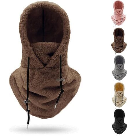 Masque de ski à capuche Sherpa, cagoule polaire coupe-vent pour l'hiver (1/5)