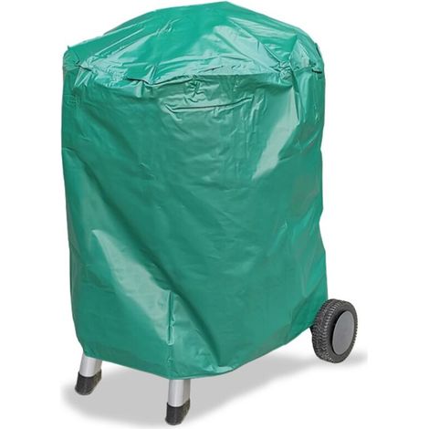 Terre Jardin Housse de barbecue rond en PVC étanche Diamètre 70 cm, hauteur 75 cm Indéchirable et résistante aux UV Lavable au jet d'eau