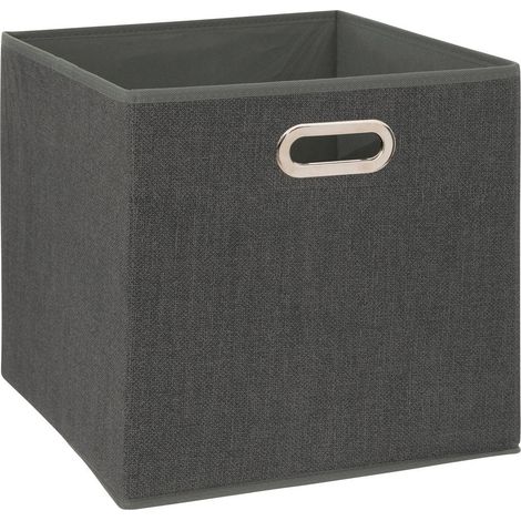 Cesta de tela mix n modul gris oscuro jaspeado 31x31cm - 5five