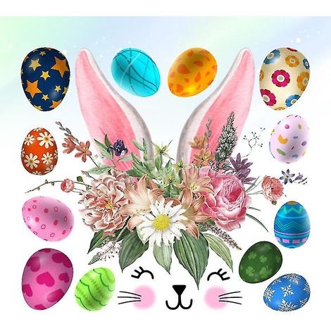 1 autocollant lapin de Pâques (1/2)