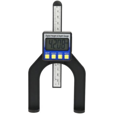 Electronic Height Depth Gauge Digital Display Woodworking Ruler Measuring Tool 0-80mm (1/5)