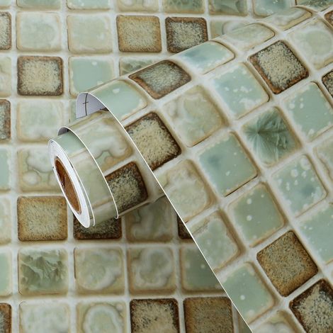 Klebefolie Fliesenoptik Grün 40x300cm Wasserfest Abwaschbar für Küche & Bad (1/5)