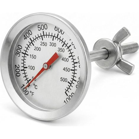 Thermomètre Pour Barbecue, Thermomètre À Gril En Acier Inoxydable, Cadran De 5 cm, 0 à +500 °C (1/5)