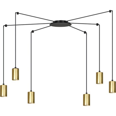 Lámpara colgante Finder Oro (6 luces)