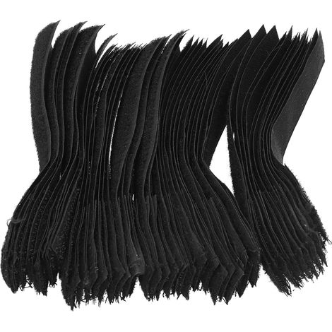 50 Pièces Attaches Câbles avec Boucle et Crochet, Fermeture à Grappin Intégré pour Organisation Fils Noires