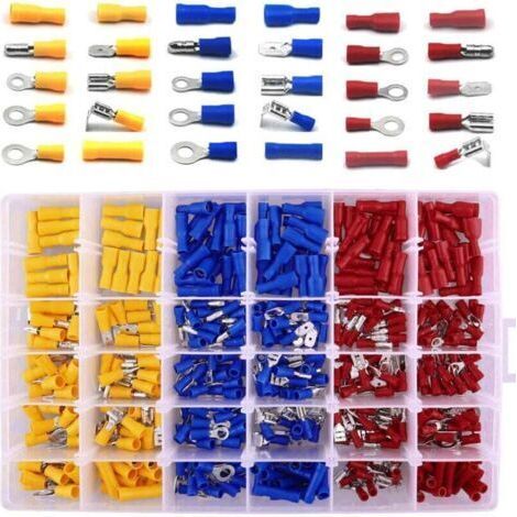 480 Pièces de Cosses Électriques pour Voiture - Rondes, Plates, Femelles, Mâles, Oeillet, Cylindriques et Autres Types à Sertir - (1/4)