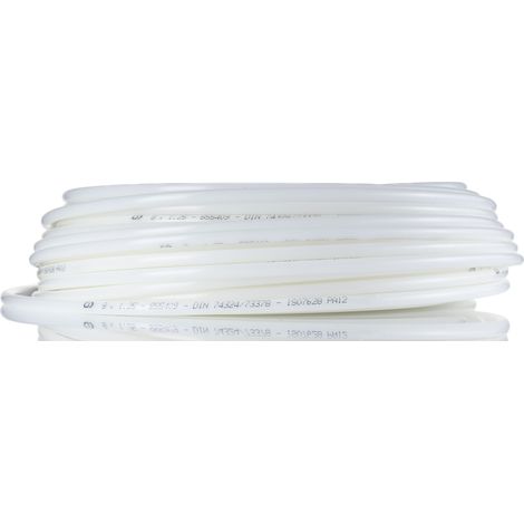 Tuyau à air RS PRO, 6mm x 4mm x 30m Naturel en Nylon ( Prix pour Bobine de 30 Mètres ) (1/3)